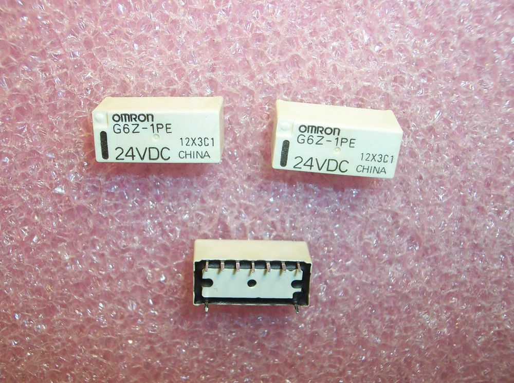 QTY (25) G6Z-1PE-DC24 OMRON HIGH FREQUENCY SIGNAL RELAYS SPDT 24V NOS 1 TUBE