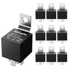 10 Pack SPDT 5PIN Electrical Relays 12V 30/40 Amp 5-Pin Switch Relay for Automot