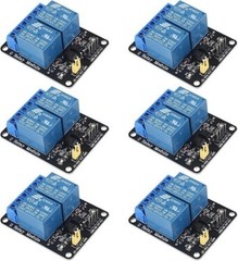 6PCS Solid State Relay Module 5V 2 Channel High Low Level T Size: 5V 2-CHANNEL