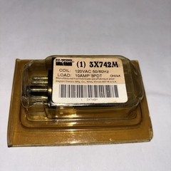 Dayton 3X742M relays, 120 VAC, 50/60Hz, 10A, 3PDT