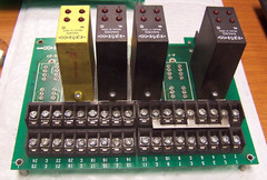 OPTO 22 PB24Q RELAY MODULE BOARD WITH 3) OAC5Q OUTPUT MDLS 1) IAC5Q INPUT MDLS