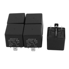 5Pack JD2912 DC 72V Coil 40A 5 Pins SPDT Security Power Relay