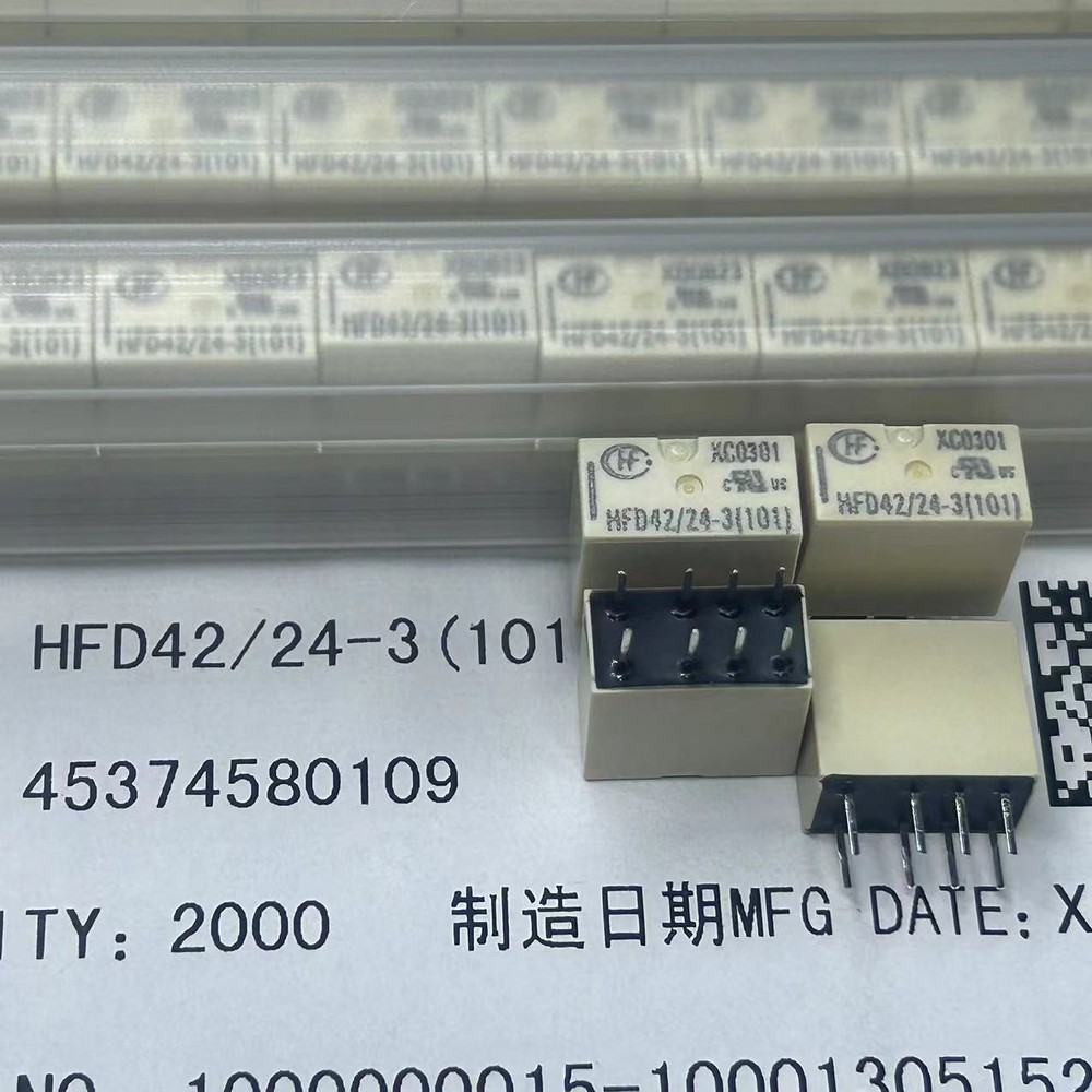 1piece HFD42 24-3 4A 250VAC Signal Relays 8Pins