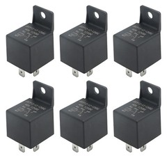 6 Pack 12V 40/60A Waterproof 5-Pin Automotive Relay with Harness SPDT Bosch