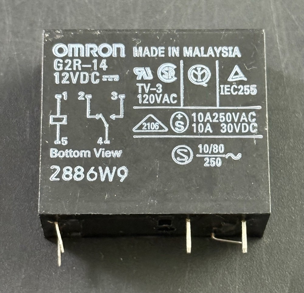 Omron Power Relays G2R-14-AC120 General Purpose SPDT 10A 120VAC PCB Mount Cl.6