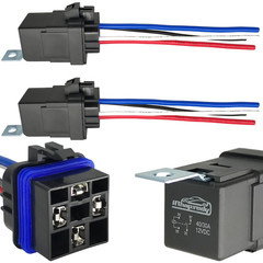 4-Pin 40/30Amp 12V DC Waterproof Automotive Relay with Heavy-Duty Wire