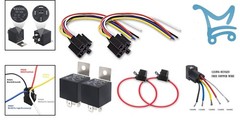 Automotive 5-Pin SPDT Relay 12V 40A 2 Pack with Interlocking Sockets Fuse Hol…