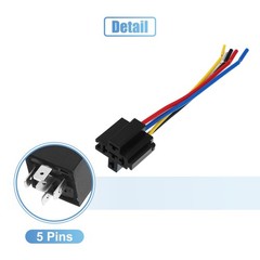 DC 48V 40A SPDT Automotive Car Relay 5 Pin 5 Wires with Harness Socket Plug