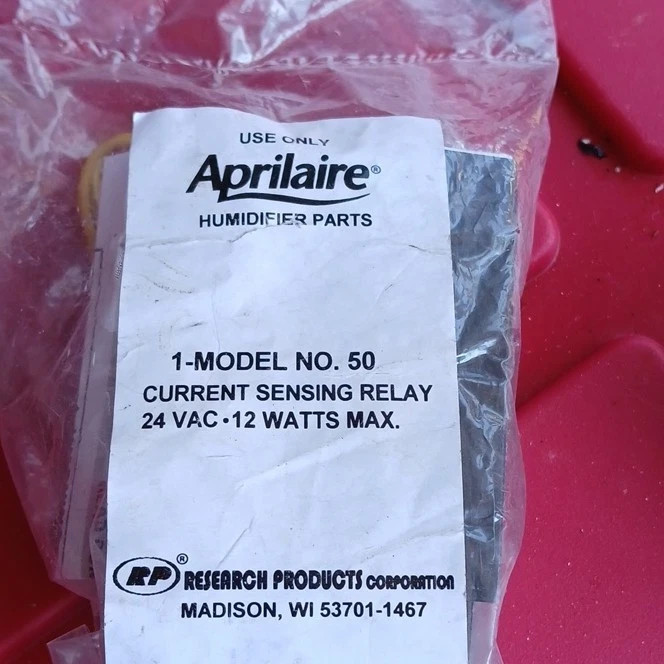 Aprilaire Model No. 50 Current Sensing Relay 24VAC 12W Humidifier Part