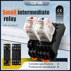GEYA GR5 Small Transparent Intermediate Power Relay AC220V 12/24VDC &Socket Base
