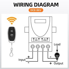 Wireless Remote Switch, DC 12-72V/30AR Relay, Wireless RF Switch for All…
