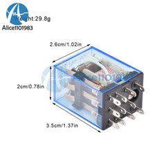 MY3NJ AC 220V / AC 110V / DC 24V 11 PIN Coil Power Relay Module Socket Base