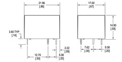 250 Each CIT Relay SPDT 1C 10A 12VDC PC Mount J109F1CS1012VDC.45