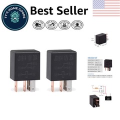 Reliable 12V 30A SPDT 5 Pin Relay Kit – Heavy-Duty Performance (2 Pack)