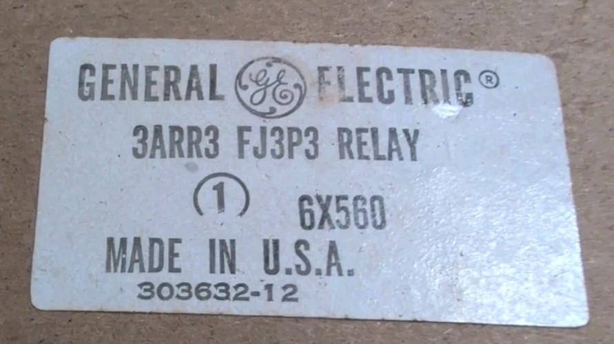 GE 3ARR3FJ3P3 Relay