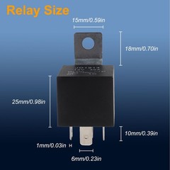 DIANN 2pcs Car Relay with Harness 12V 40A 5 Pin SPST Harness Sockets with Col…