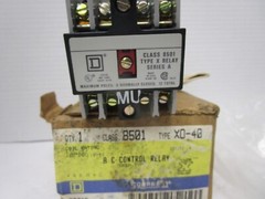 SQUARE D 8501 X040 AC CONTROL RELAY 480v Coil. Series A **NEW**