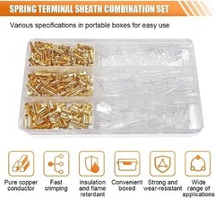 320PCS Brass Bullet Connectors Kit with Insulation Sleeve, 3.9mm and 3.5mm Male