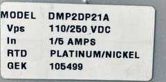 GE digital motor protection relay DMP2 DMP2DP31A