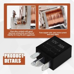 2-Pin 12V 30A Automotive Relay, 2-Pack Universal Waterproof Relay for Car Starte