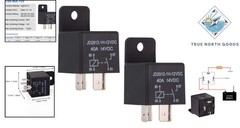 High Current 40A 12V Relay for Auto Applications, 4-Prong Connector Set