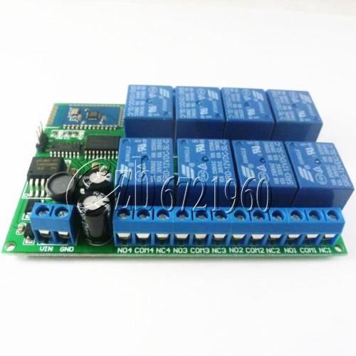 DC 12V 8-CH Bluetooth Receiver Relay Board Android Smart Remote Control Switch