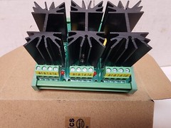 CZH-LABS DIN Rail Mount Solid State Relay SSR Module, 3 Channels 4~32VDC, 120/2