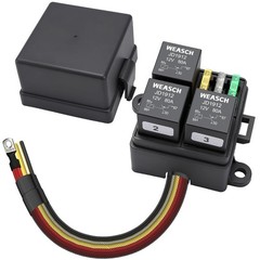 80A Pre-Wired 12V Relay Box with 3 Relays & Double Overcurrent Protection