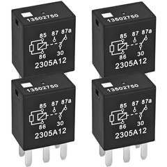 Automotive Power Relay 13502750 5 Pin Easy Plug-in Hardware 4 Pack
