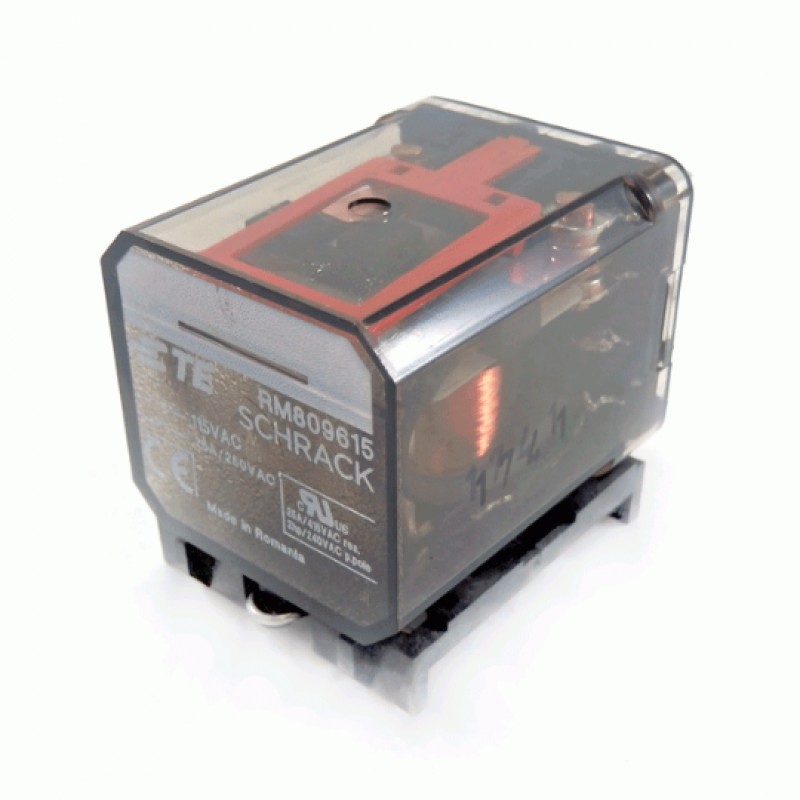 Schrack RM809615 RM8 Series Non-Latching 25A DPDT Power Relay