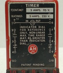 ARROW HART TEPS-121-L TIMER RELAY 220V AC 3-60 SEC DELAY INDUSTRIAL MARINE