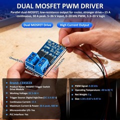 6 PCS Dual High-Power MOSFET Trigger Switch Drive Module, Upgrade 0-20KHz PWM Ad