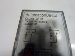 AUTOMATION DIRECT QL2N1-A120 Relay Coil-120VAC w/ Base SQL08D 10A 250VAC (31453)