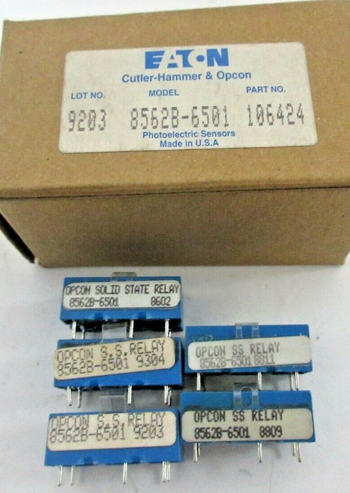 EATON/OPCON OUTPUT DEVICE SOLID STATE RELAY, 8562B-6501, LOT OF 5