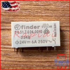 40PCS For Finder 34.51.7.024.0010 Power Relay 24VDC 6A 34.51.24VDC 5Pins SPDT US