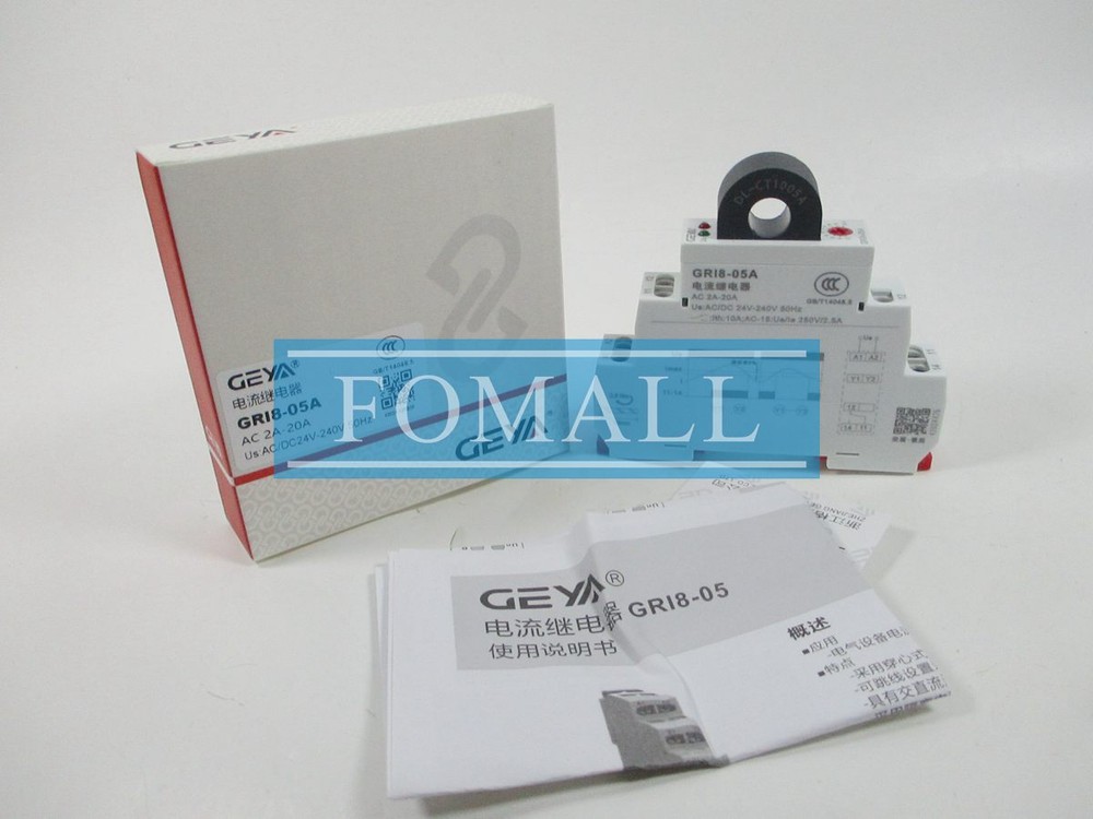 1Pcs New For GEYA AC current monitoring relay over-current protection GRI8-05A