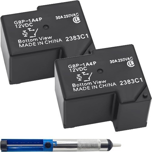 G8P 1A4P 12VDC 30A 250VAC Sealed PCB Relay Kit Pack 2 Number of Items: 2