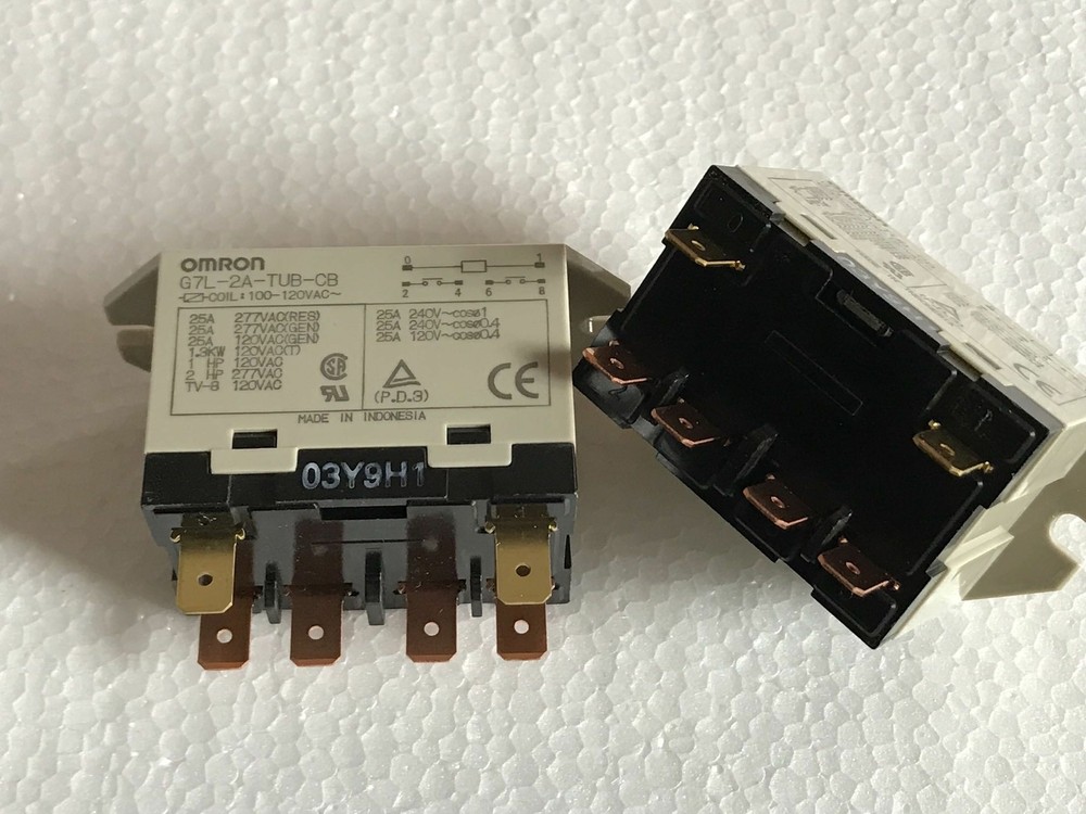 G7L-2A-TUB-CB 100-120VAC Power Relay 25A 277VAC 6 Pins x 1pc
