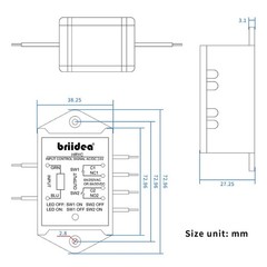 Power Relay Module 24V AC/DC DPST 8A 1NO 1NC Wired Screw Mount