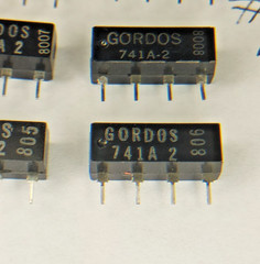 (8) GORDOS 741A2 SIP dry reed relay 5 VDC SPST N/O 1.5A @ 200VDC USA