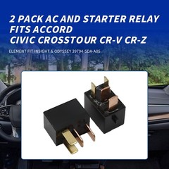 2 Pack Car Relay Replacement for Honda Accord Civic CR-V CR-Z Crosstour 39794…