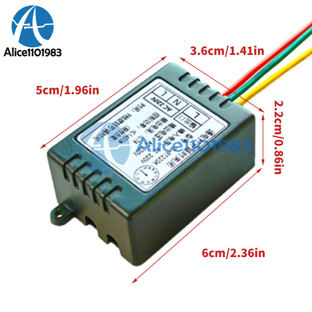 220V Power on Delay Relay Module Time delay Off switch Controller with LED