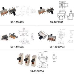 150 PCS 17-Value Mini Micro Slide Switch Assortment Kit 2 3 4 Pin DIP