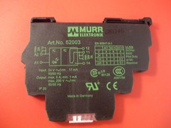 Murr 52003 Input Relay Solid State MIRO 6.2.24V-1U In 24v ac/dc Out 250v 6a used