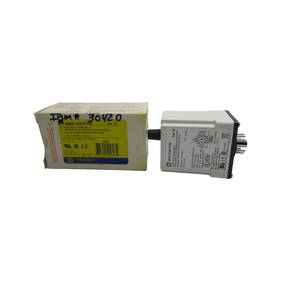 SQUARE D 9050JCK47V20 SER. D 110/120V 0.3-30MIN NSMP