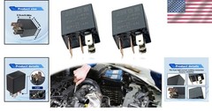 Car 12V 30A 5 Pin Relay Pack of 2 Universal Automotive Switch Electric