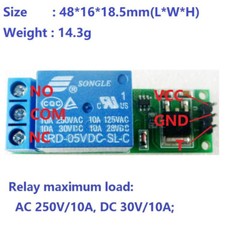 10PCS 6-24V FlipFlop Latch Relay Bistable Self-Locking Low Pulse Trigger Module
