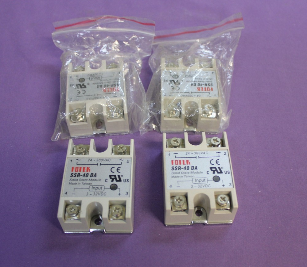 FOTEK SSR-40-DA SOLID STATE MODULE RELAY 40A 3-32 VDC 90-480 VAC LOT OF 4