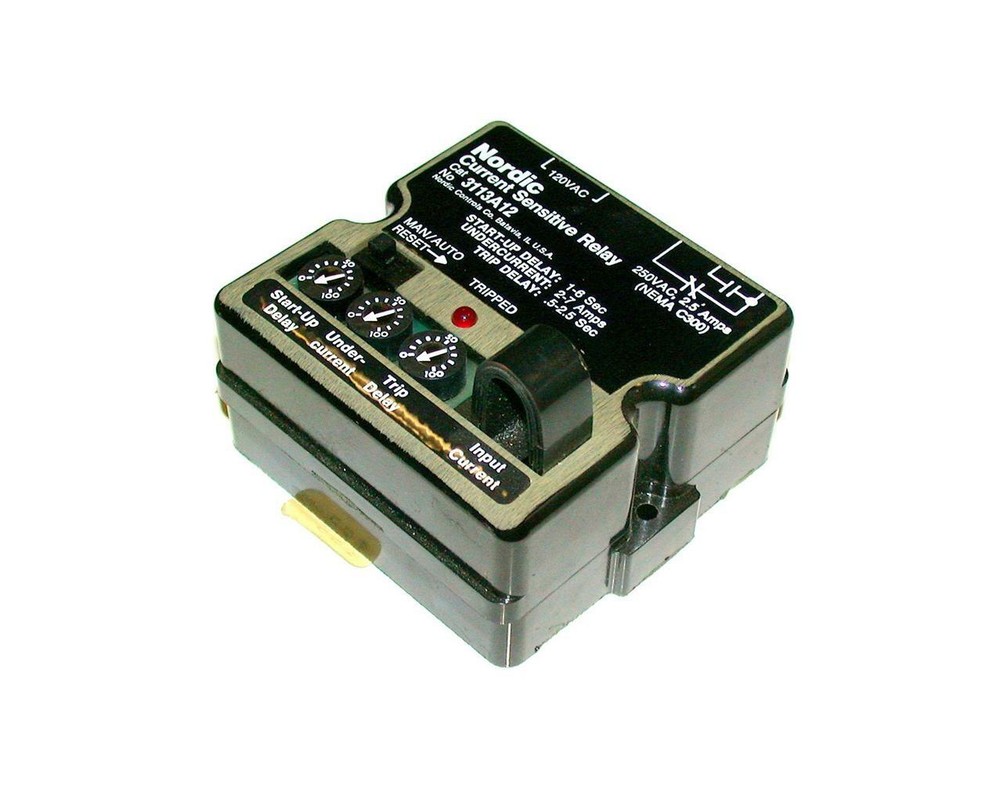 Nordic 3113A13 Current Sensitivity Relay 120 VAC 2.5 Amp