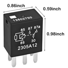 Automotive Relay 13502750 (Pack of 4), Automotive Power Relay – 5 Pins Easy Plug